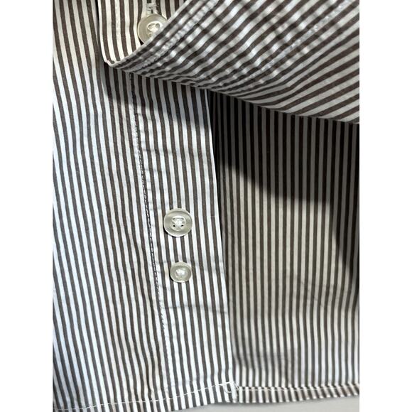 Wrangler George Strait Collection Taupe Stripe Button Down Long Sleeve Shirt XL - Picture 6 of 7